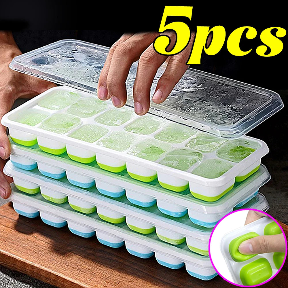 Silicone Ice Cube Mold with Cover
