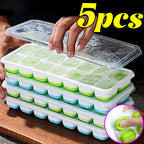 Silicone Ice Cube Mold with Cover