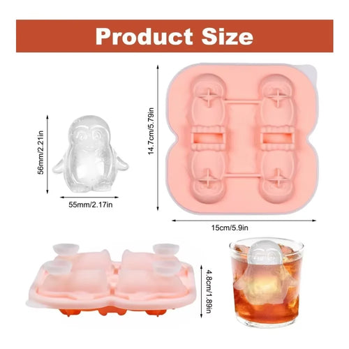 Penguin Ice Cube Mold for Whiskey