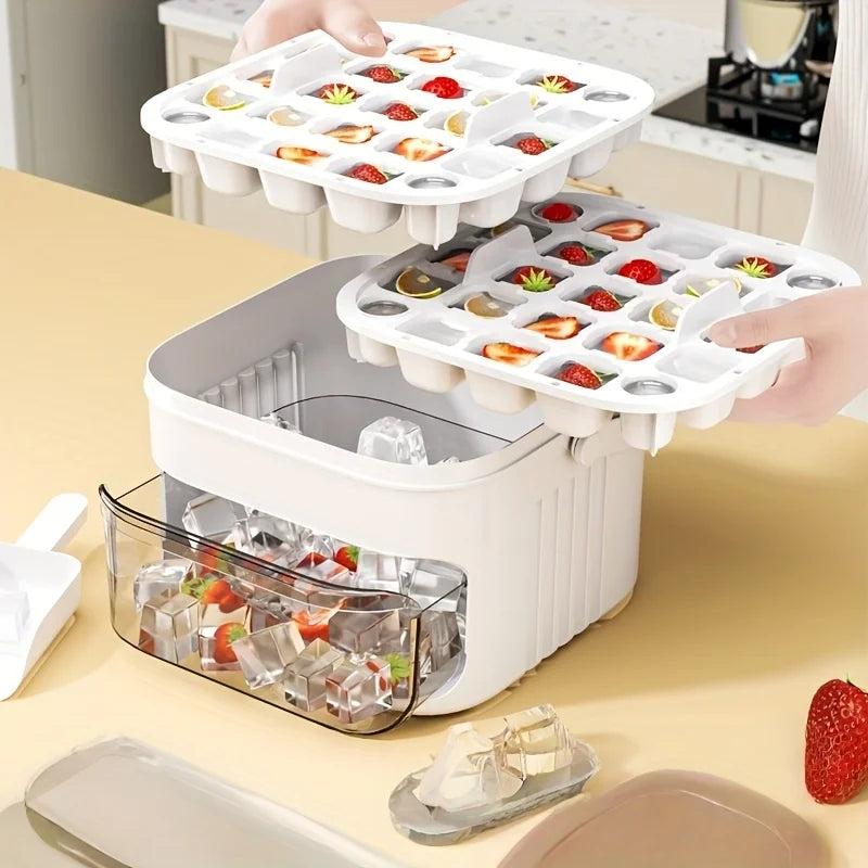 Stackable Ice Cube Tray with Drawer