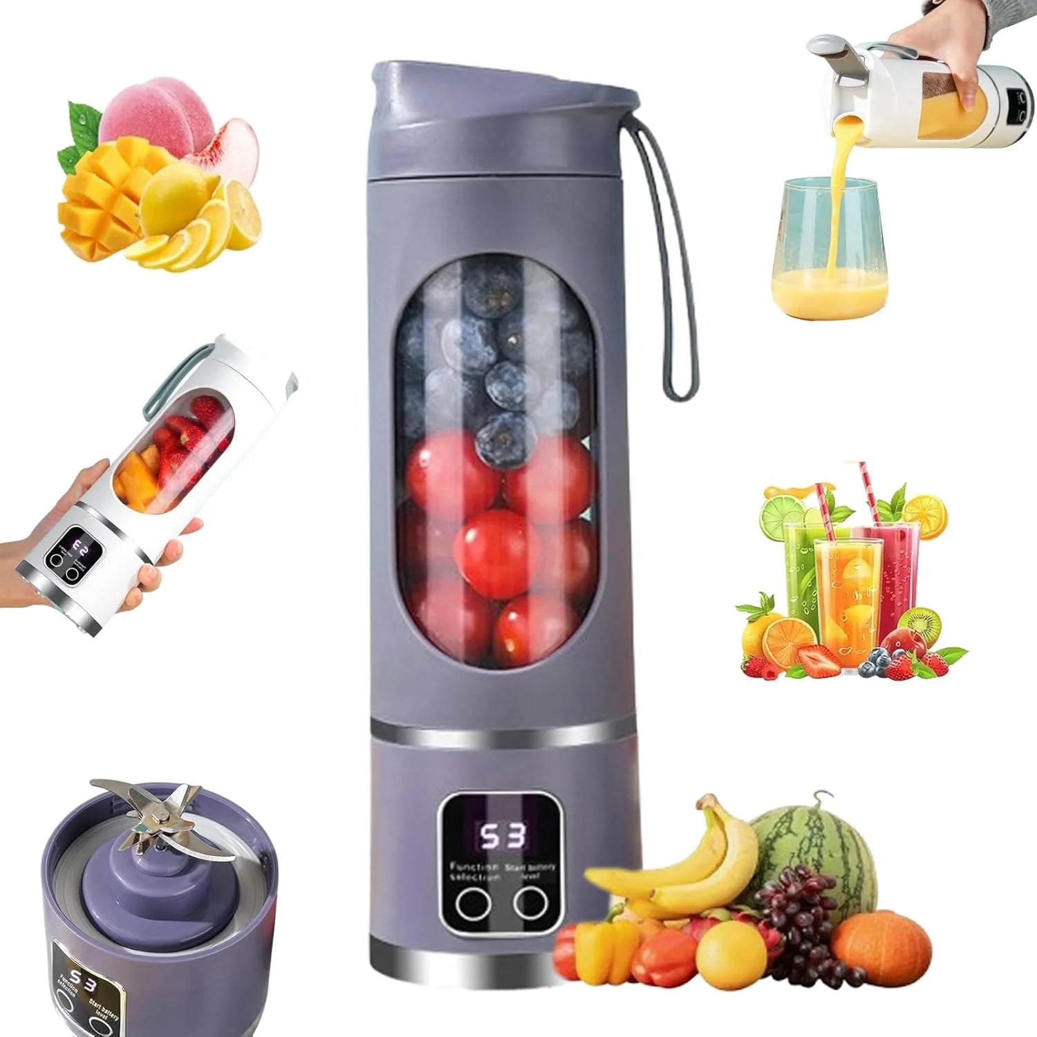 USB Rechargeable Portable Smoothie Blender