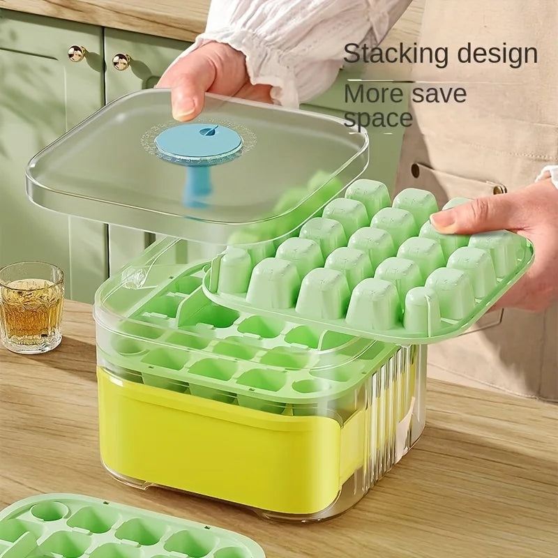 Stackable Ice Cube Tray with Drawer