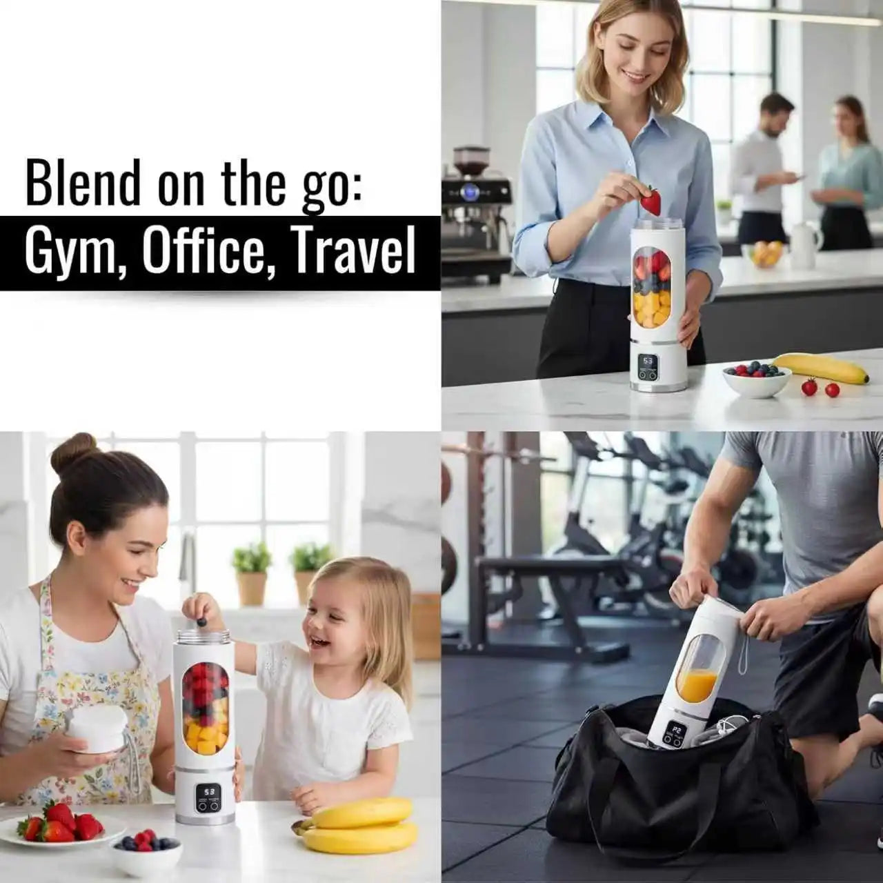 USB Rechargeable Portable Smoothie Blender