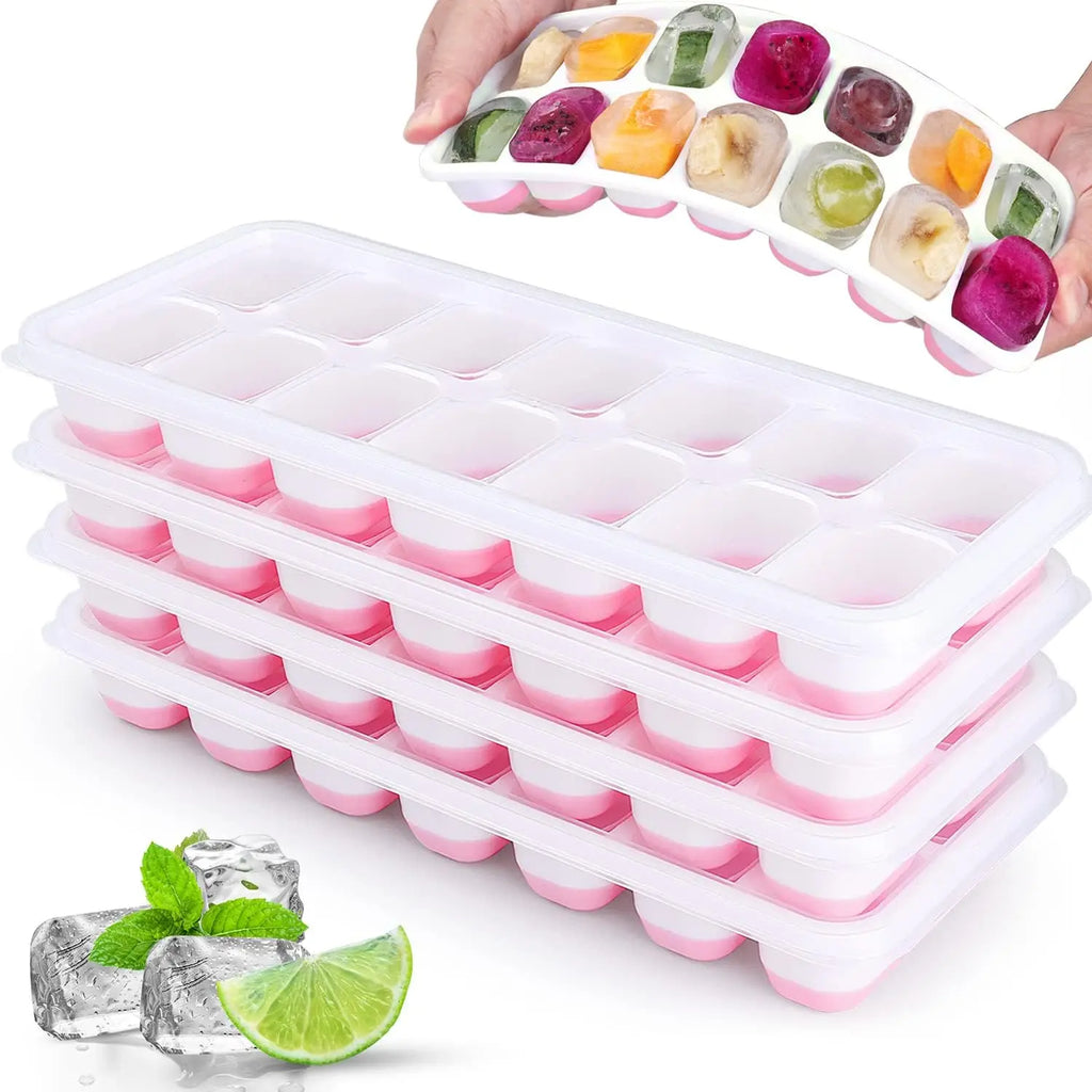 Silicone Ice Cube Mold with Cover