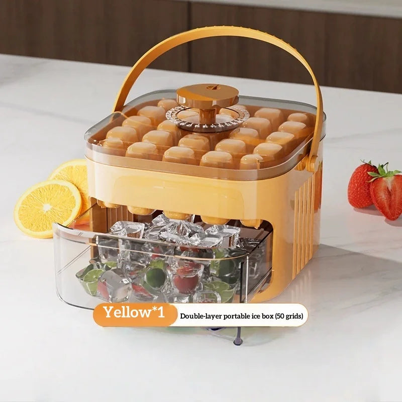 Stackable Ice Cube Tray with Drawer
