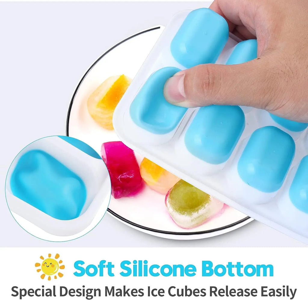 Silicone Ice Cube Mold with Cover