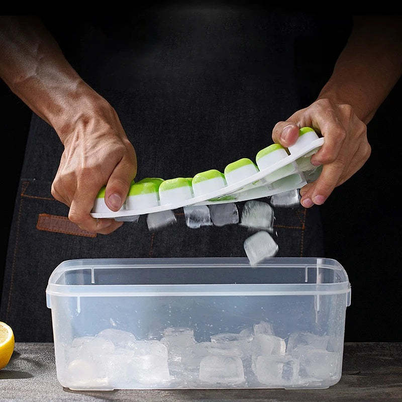 Silicone Ice Cube Mold with Cover